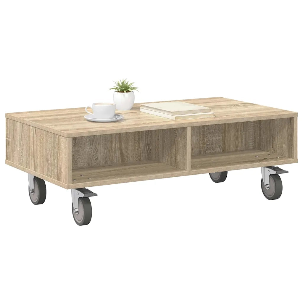 Tavolino con Ruote Rovere Sonoma 90 x 50 x 30 cm 891018