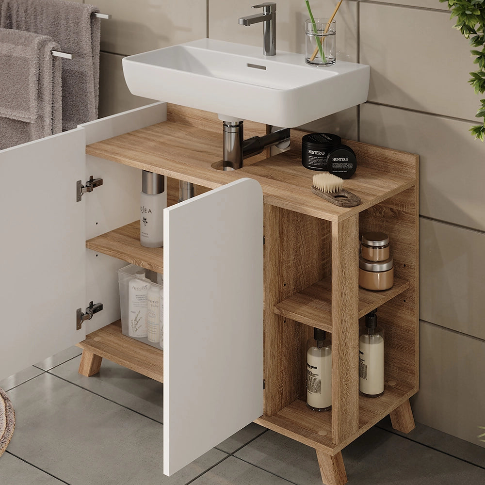 Vicco Set di mobili da bagno Sonoma/Bianco 2 parti