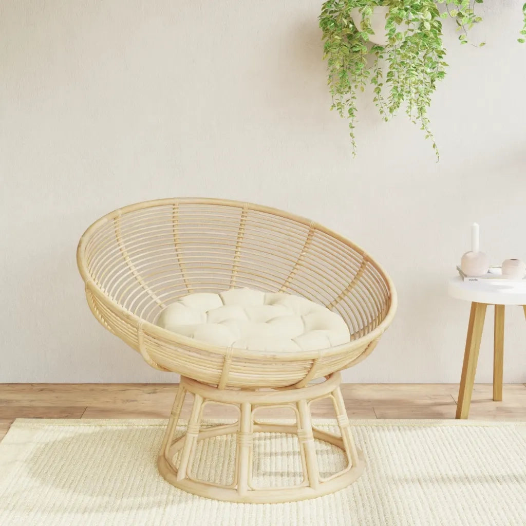 Cuscino Rotondo Crema ? 60x11 cm in Tessuto Oxford