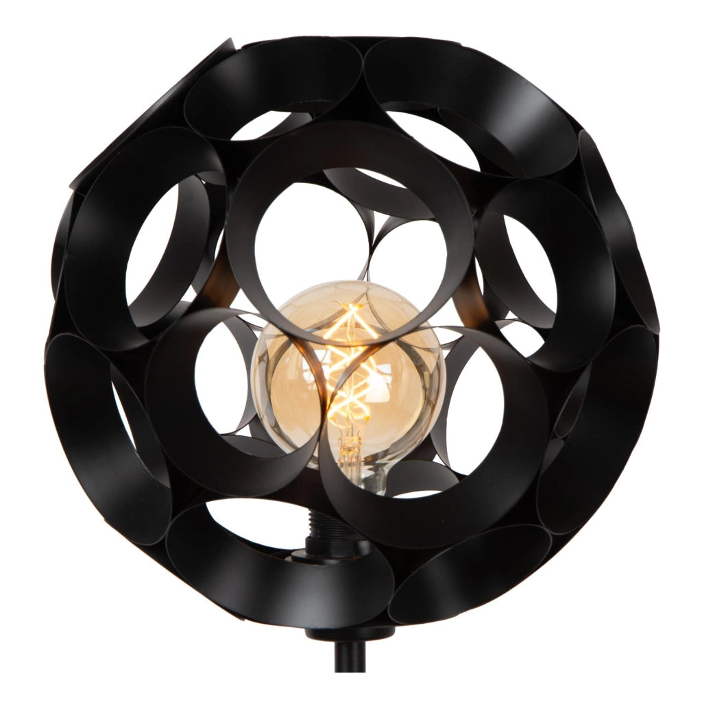 Lampada da terra HANNELORE art déco nera 1xE27