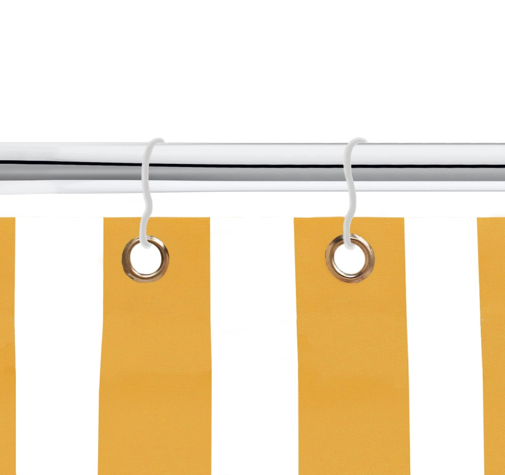 Tenda da sole tessuto resistente per esterno, Terrazzo, con anelli lavabile frange pizzo, da Balcone - Giallo - 140x300 cm