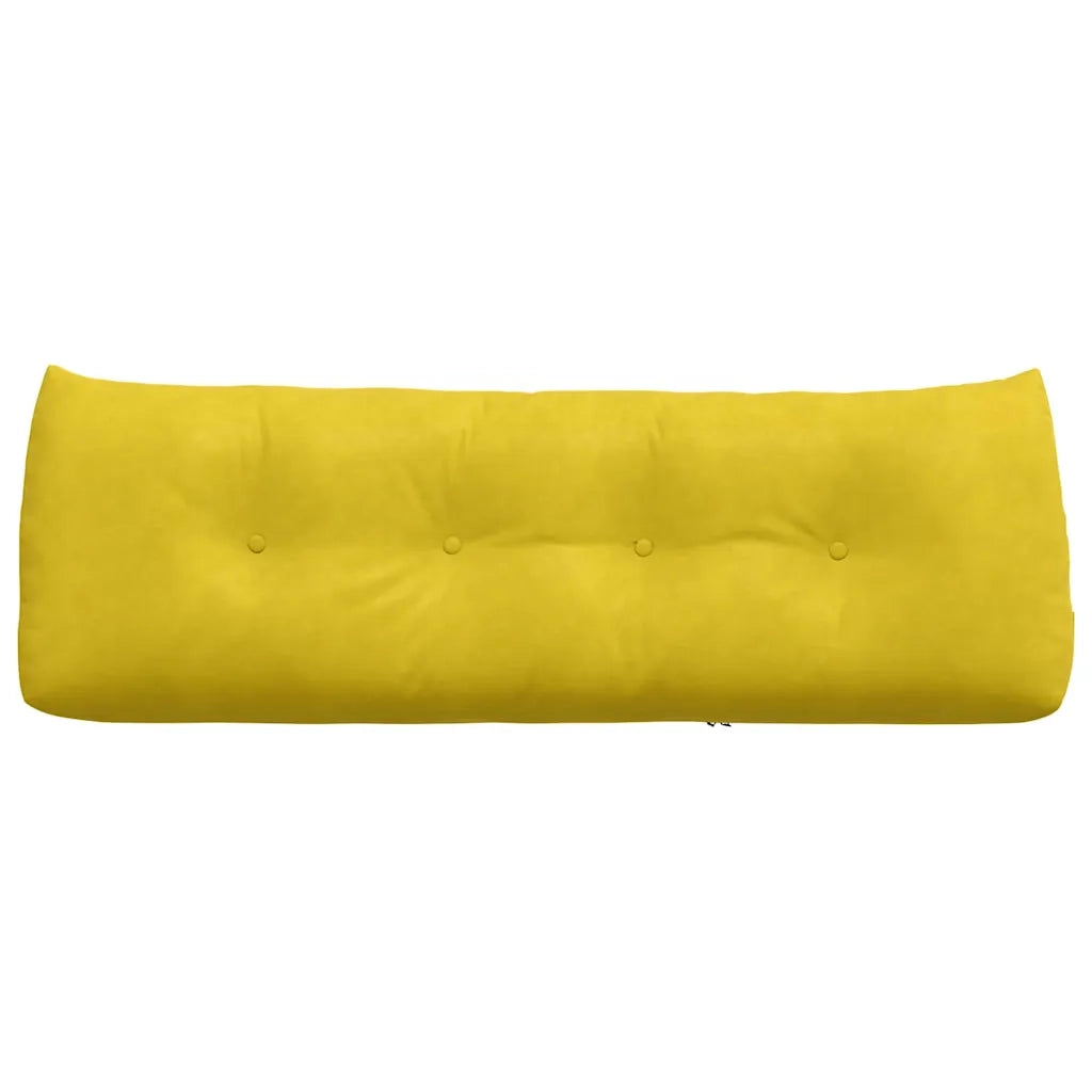 Cuscino per Schiena | Cuscino dorsale Giallo 140 x 24 x 50 cm Velluto