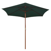 Ombrellone-Ombrello da giardino 270x270 cm con Palo in Legno Verde