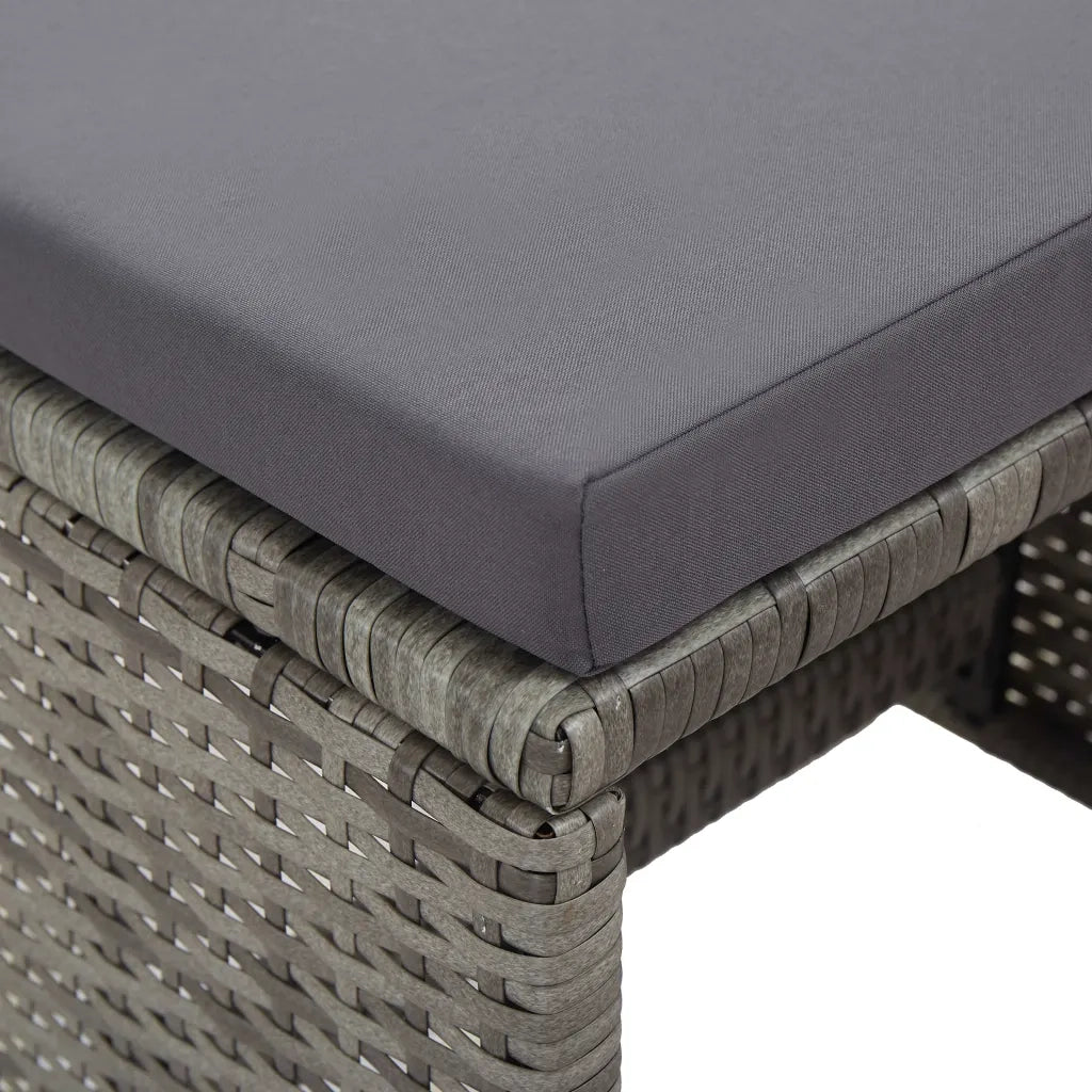 Sgabelli da Giardino 2 pz con Cuscini in Polyrattan Antracite 46419