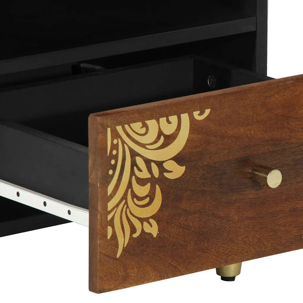 Set di 2 Comodini | Armadio da Notte | Mobiletto da notte Marrone miele 40 x 33 x 46 cm