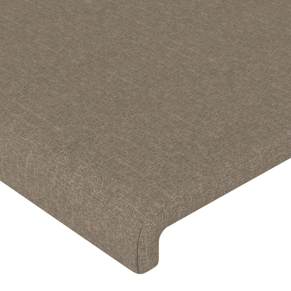 Testiera ad Orecchio Tortora 203x23x118/128 cm in Tessuto