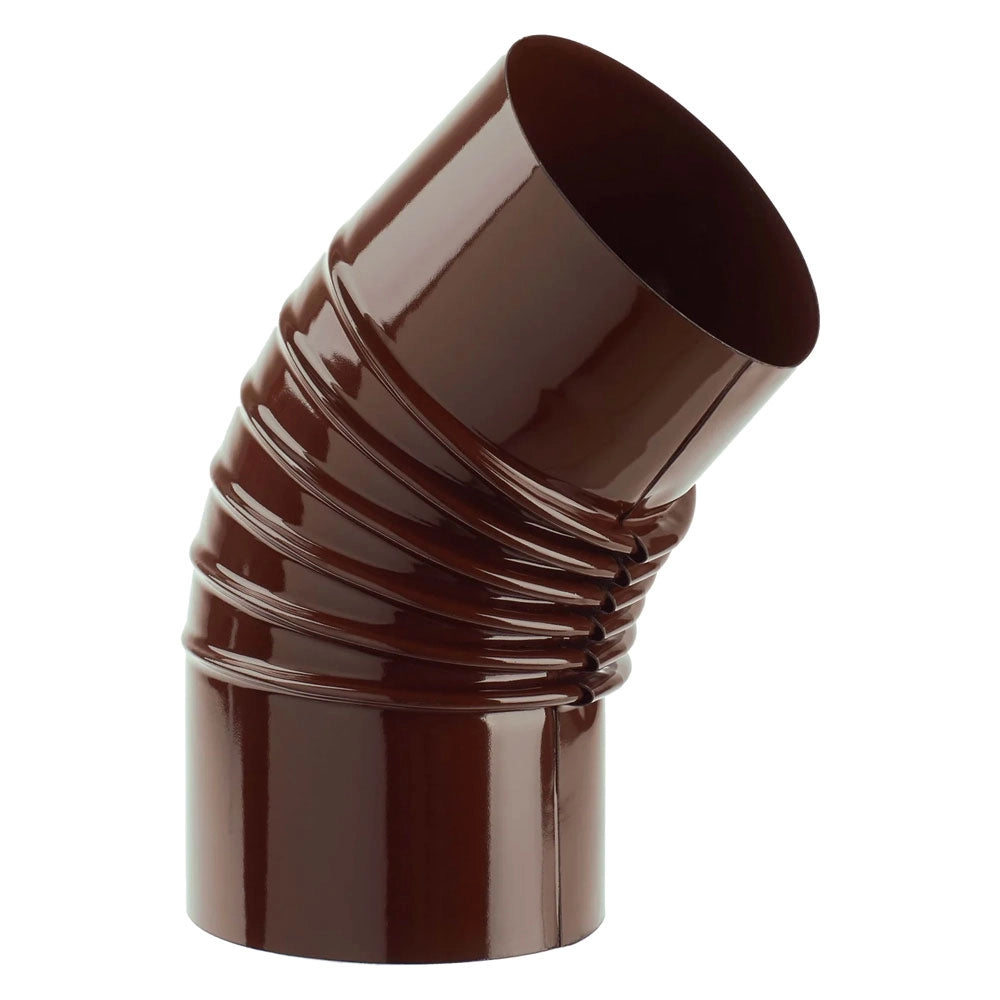 GOMITO SMALTATO PER STUFE EE ¸ 10 - 45Â° colore marrone  - EUROPROFIL