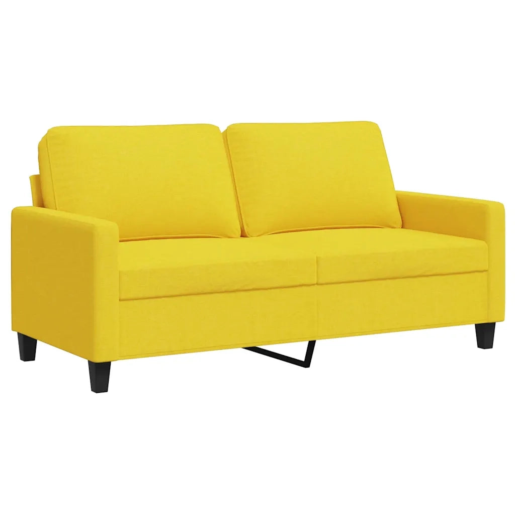Divano a 2 Posti-Sofa 2 Posti Giallo Chiaro 140 cm in Tessuto 755088
