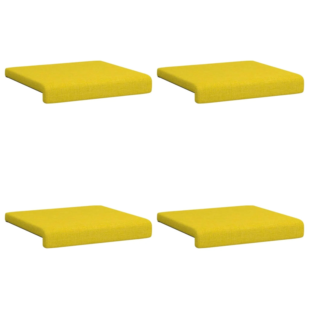 Cuscino per panchina 4 pcs Tessuto Giallo Chiaro 42043094