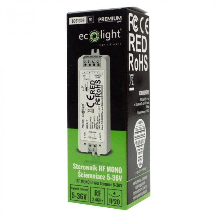 Controller RF Mono per LED, dimmer 8A 5-36V Ecolight