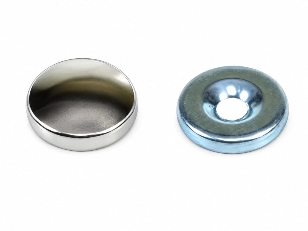 BORCHIE COPRIVITI BOMBATE- - ø mm.20 ottone nichelato - 200 pezzi