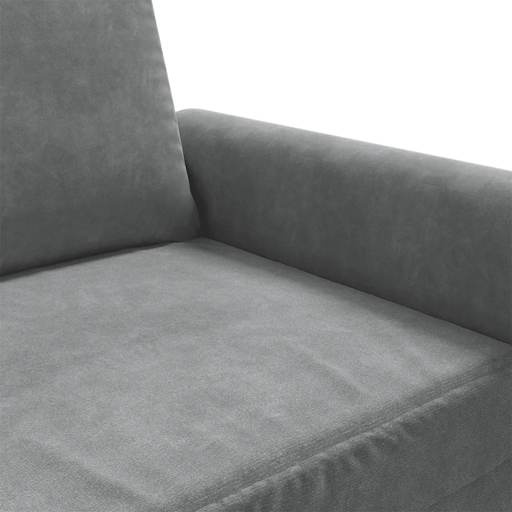 Divano a 3 Posti-Sofa 3 Posti Grigio Scuro 180 cm in Velluto 172229