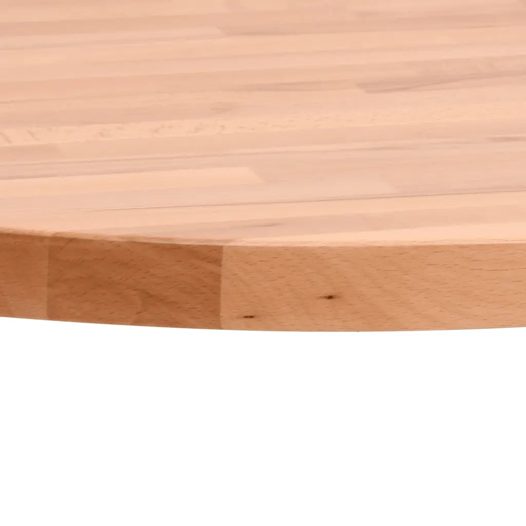 Piano per Tavolo | Superficie Tavolo | Piano Scrivania ?60x1,5 cm Rotondo in Legno Massello di Faggio