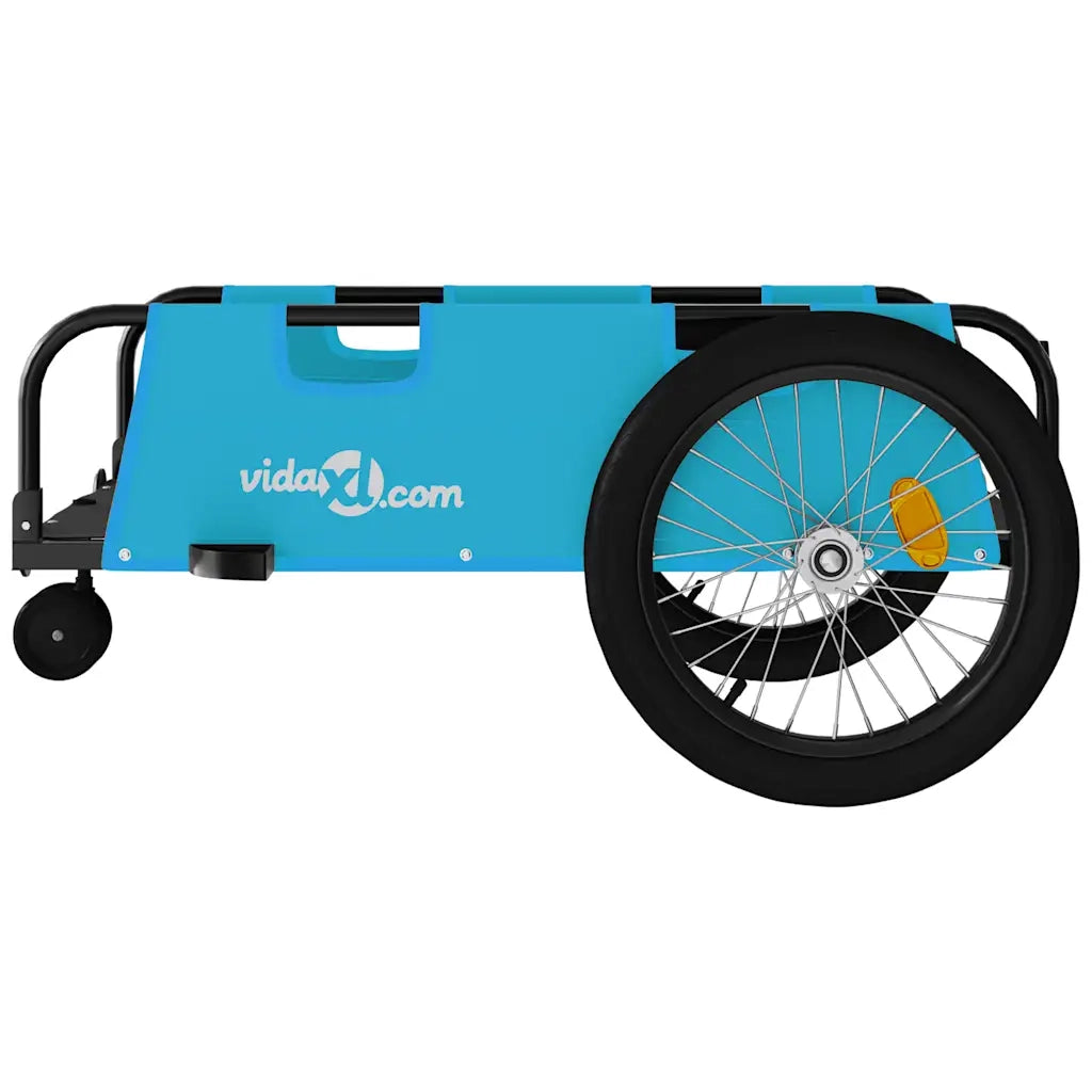 Rimorchio da Bici Blu e Nero in Tessuto Oxford e Ferro CFW4870095