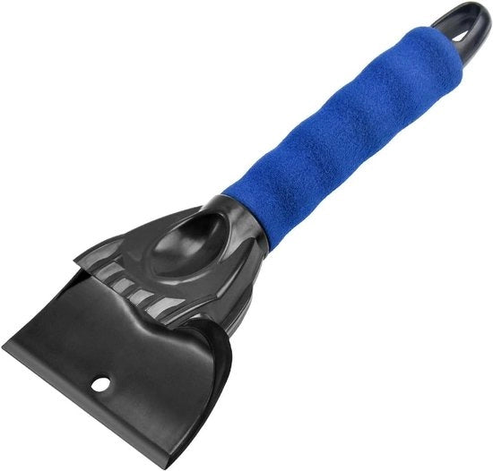 IJskrabber 2 in 1, ruitenkraper ergonomico, con grip antiscivolo e manico soft, efficiente e veloce per eliminare ghiaccio, neve e pneumatici.