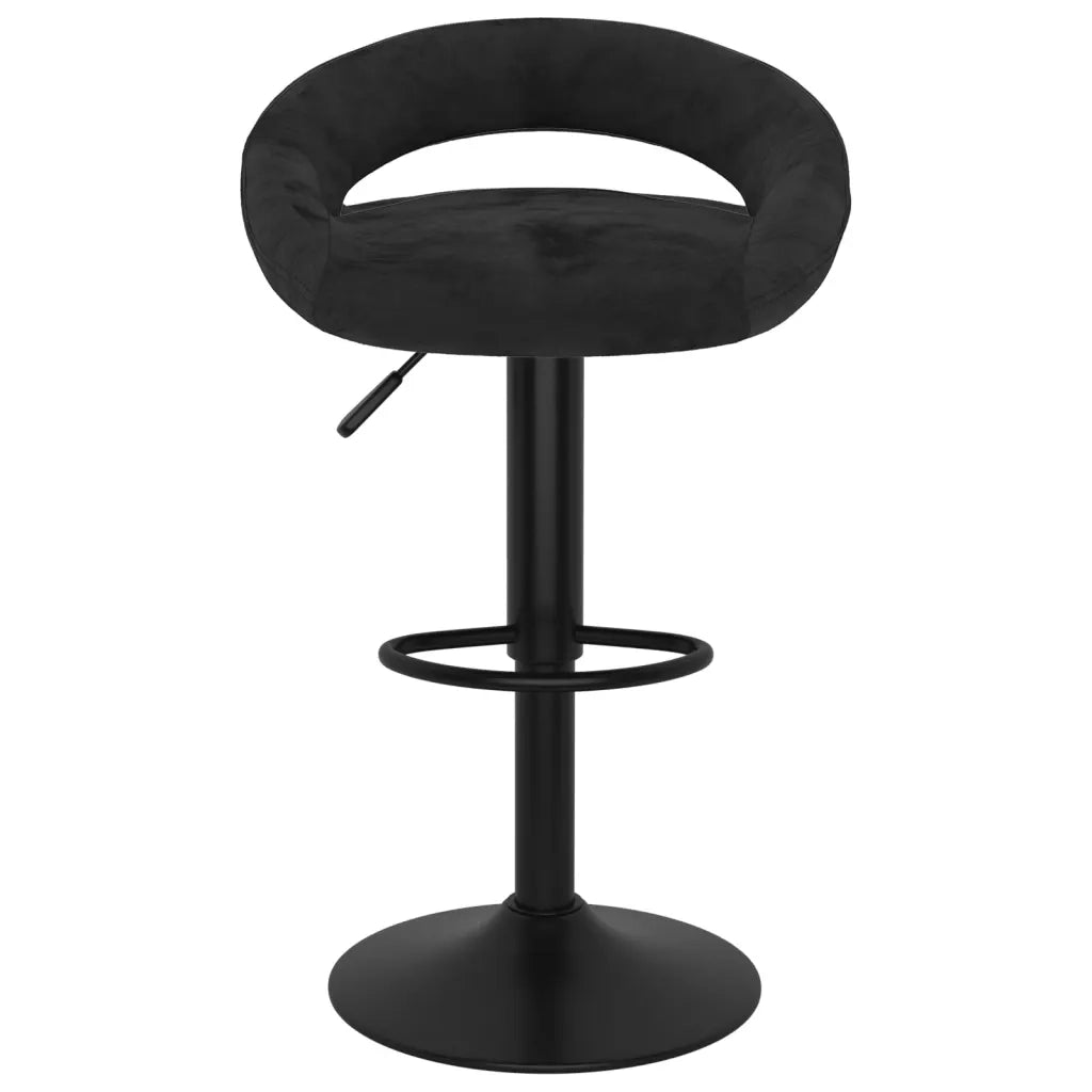 Sgabelli da Bar 2 pz Neri in Velluto 333266