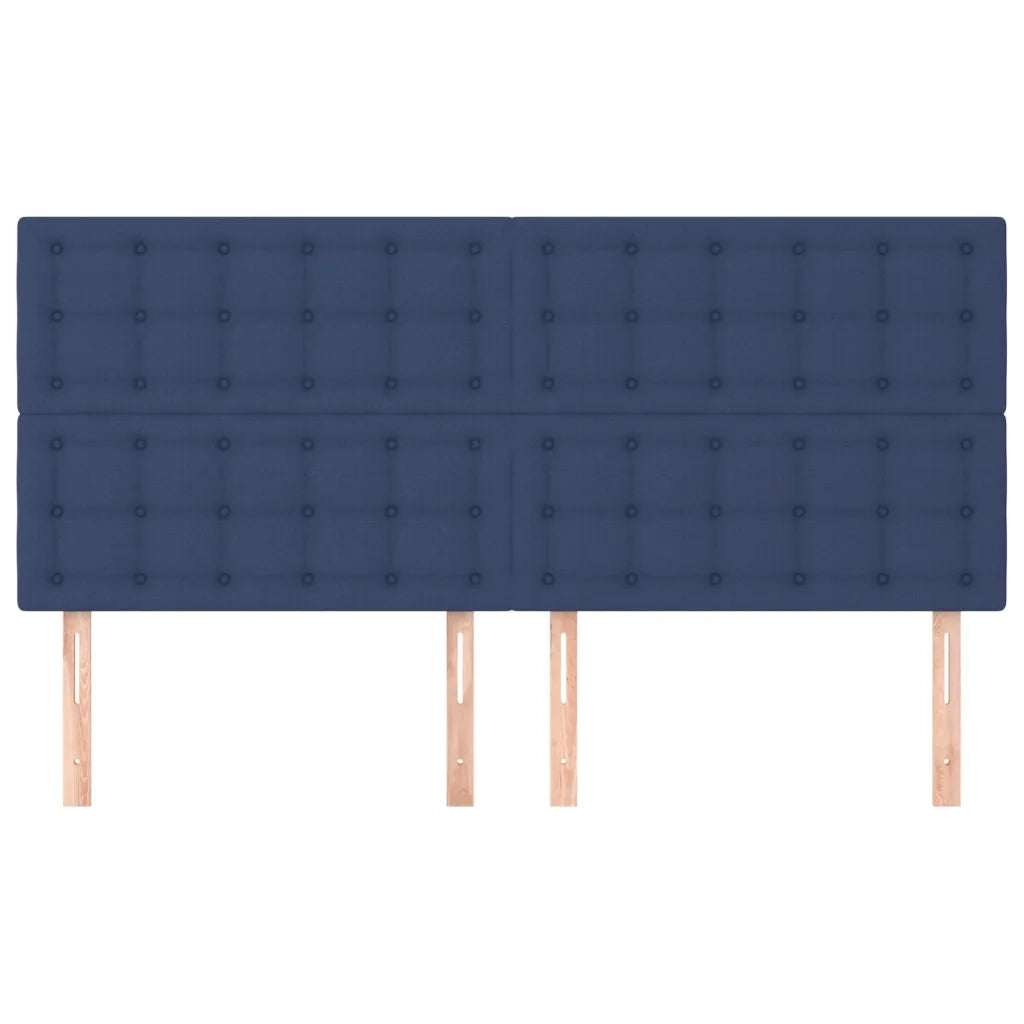 Testiera | Testata Blu 160x5x118/128 cm Tessuto