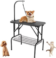 Tavolo di taglio per cani - Inclinabile - 80x46x76 - Nero