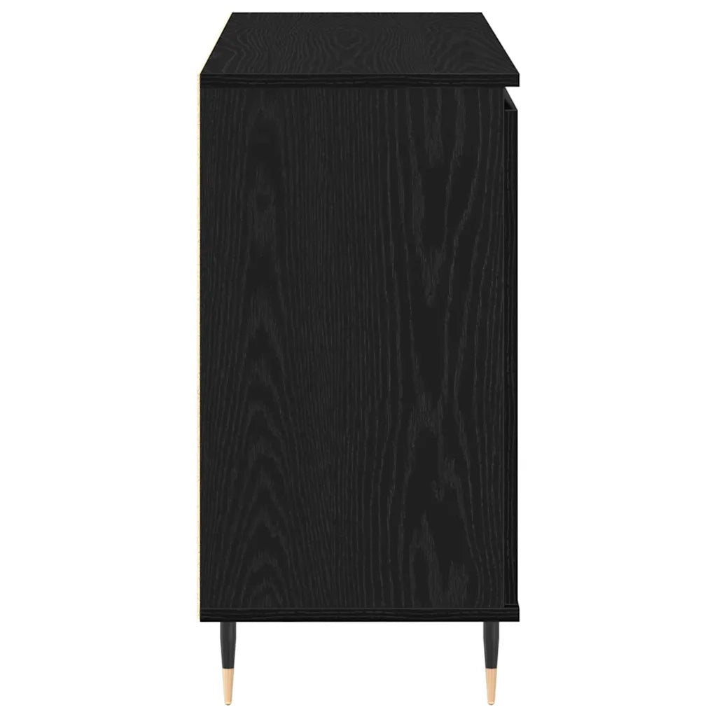 Credenza Rovere Nero 101,5 x 35 x 70 cm Legno multistrato 862147