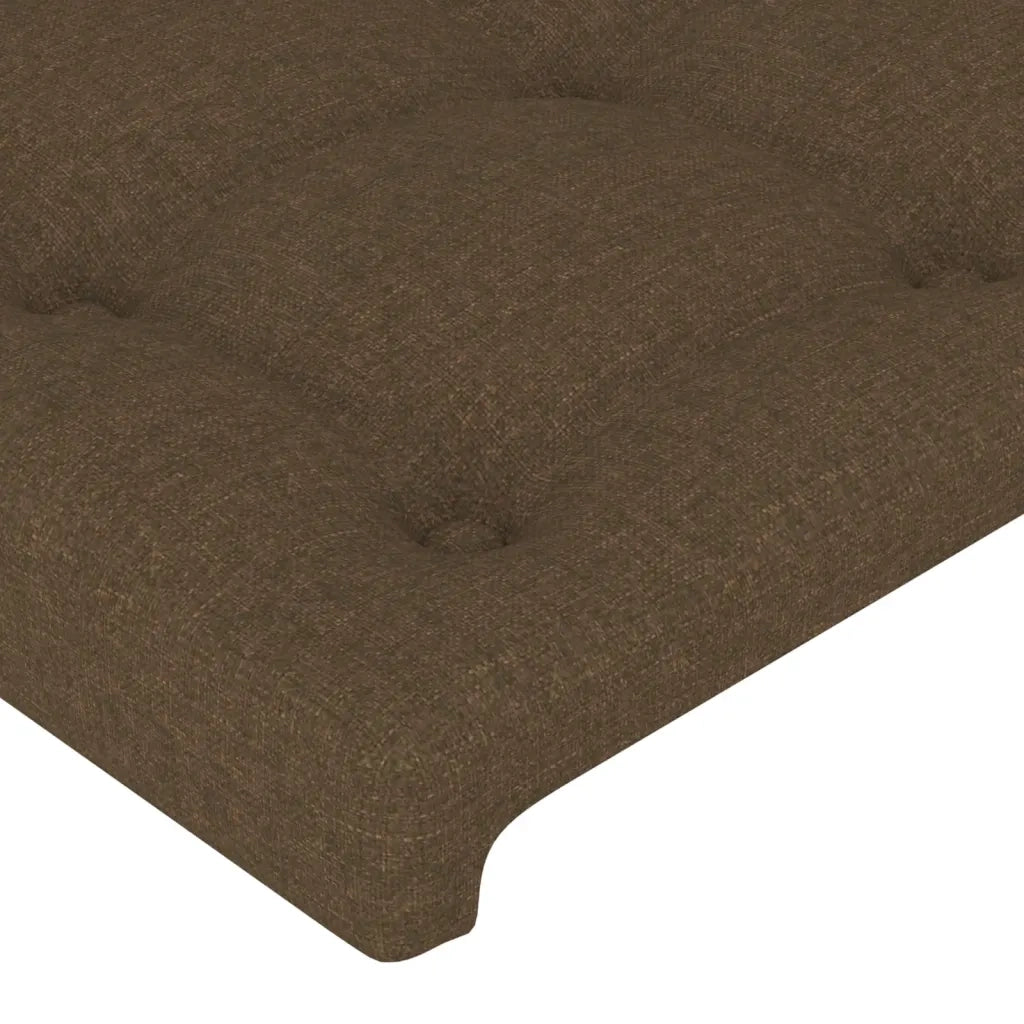 Testiera a LED-Testata con LED Marrone Scuro 100x5x78/88 cm in Tessuto 230934