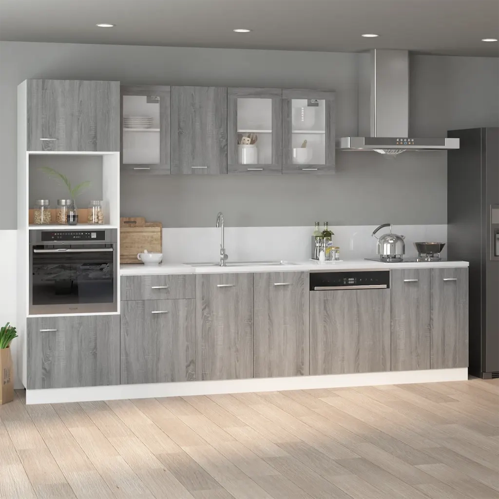 Pensile da cucina | Mobiletto ¡°Lyon¡± Grigio Sonoma 80x46x81,5 cm