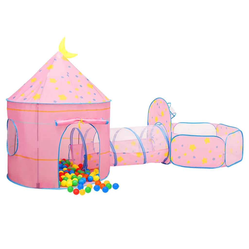 Tenda da Gioco per Bambini Rosa con 250 Palline 301x120x128 cm 3107736