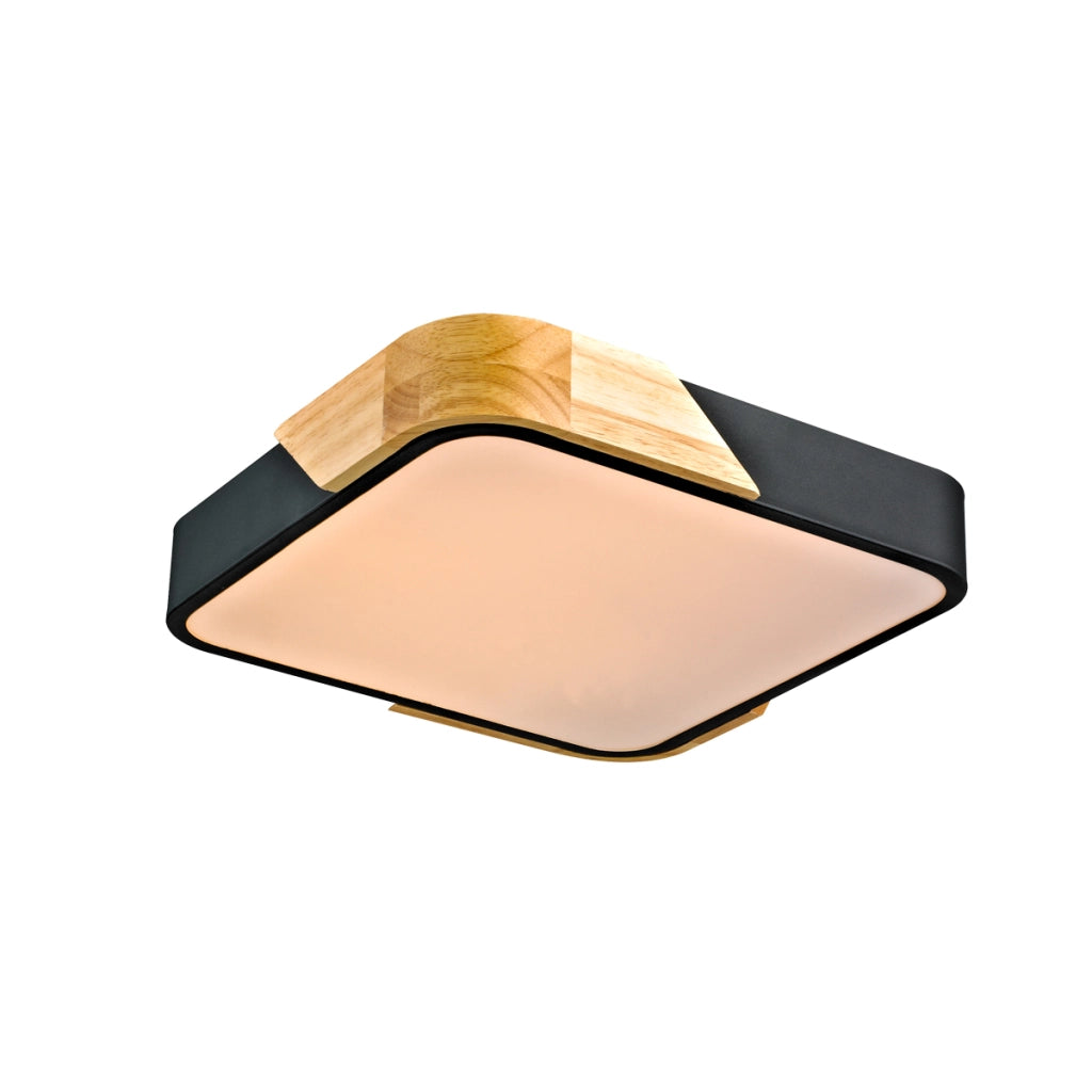 Plafoniera Italux Santer quadrata legno LED 24W 3000K