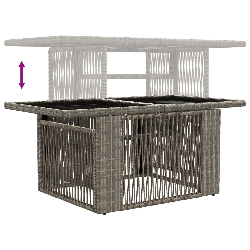 Set Divano da Giardino 11 pz Grigio polyrattan 3436532