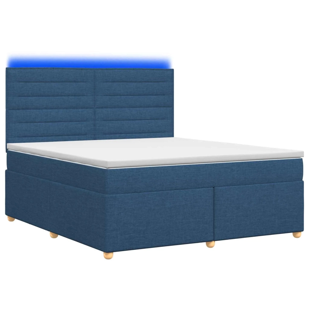 Letto box spring con materasso Blu 180 x 200 cm Tessuto 3455405