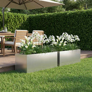 Vaso da giardino 2 pz Argento 60 x 20 x 20 cm Acciaio zincato 8005159