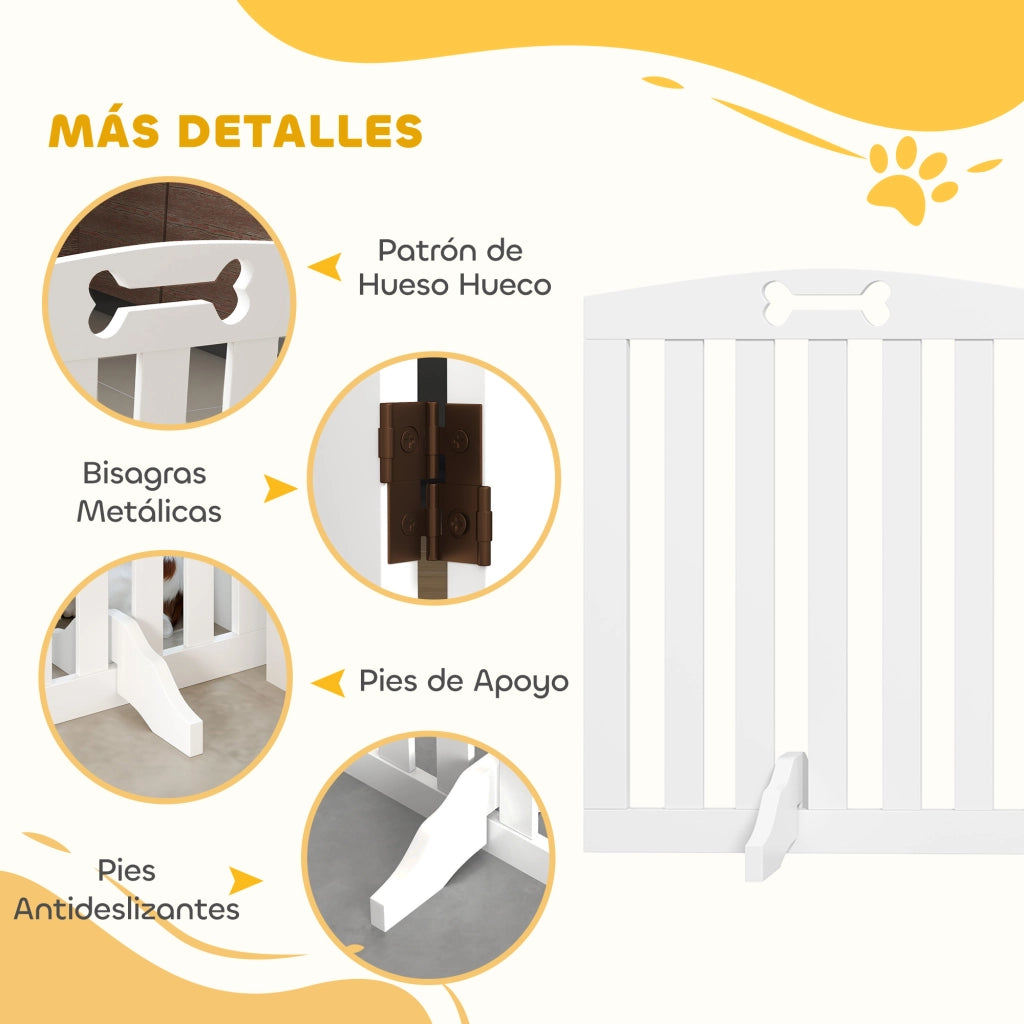 Barriera di Sicurezza per Cani Pieghevole ¨C Minimal ¨C Bianco 155 cm
