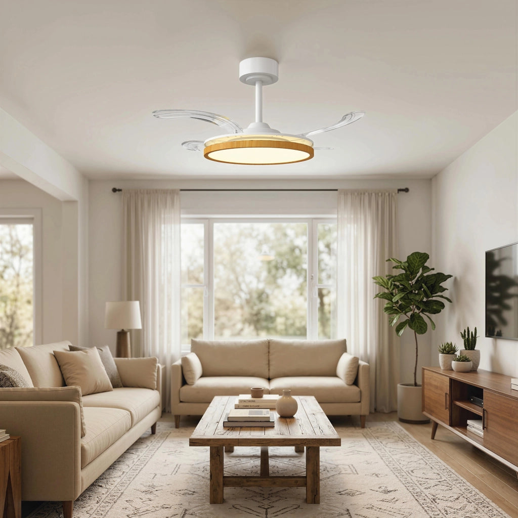 Ventilatore a Soffitto con Luce LED ¨C Minimal ¨C 95 cm