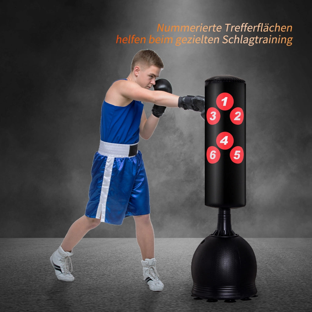 Sacco da boxe pesante ¨C zephmum ¨C nero 165cm con ventose