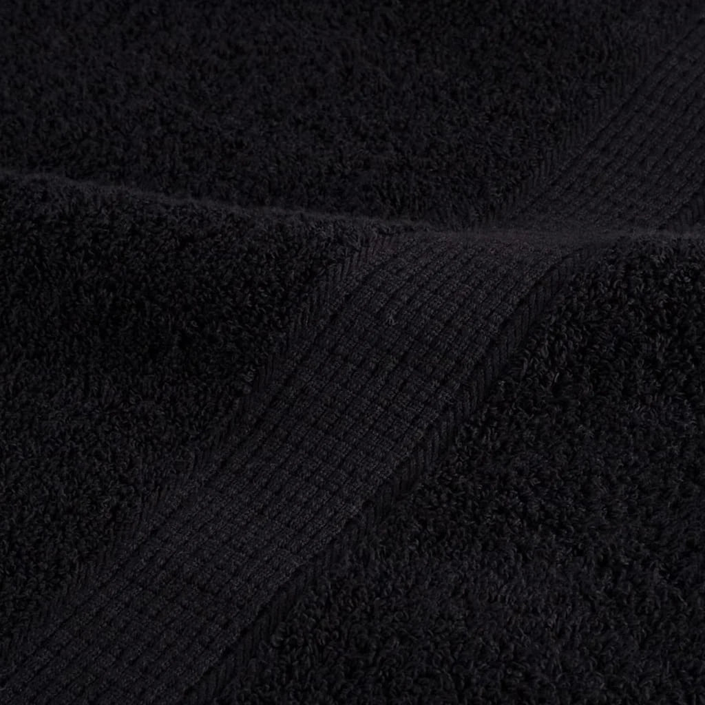 Asciugamano per Ospiti SOLUND 4 pcs Nero 15 x 21 cm 550 gsm 137417