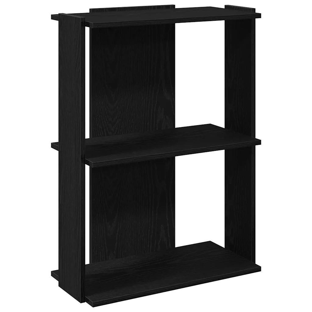Libreria a 3 Ripiani Nera 60x30x80 cm in Legno Multistrato 860257