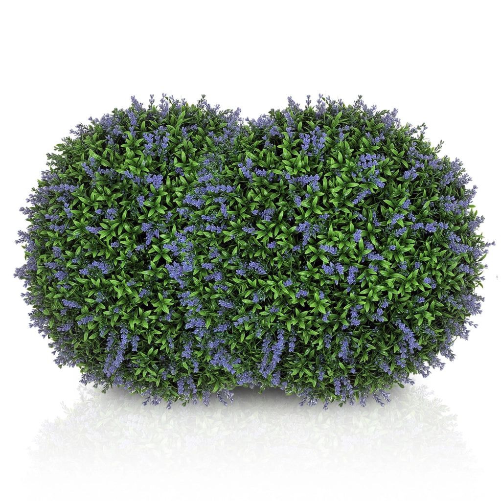 2 Piante Artificiali Topiary Sfere ¨C zephmum ¨C Viola Verde 42cm