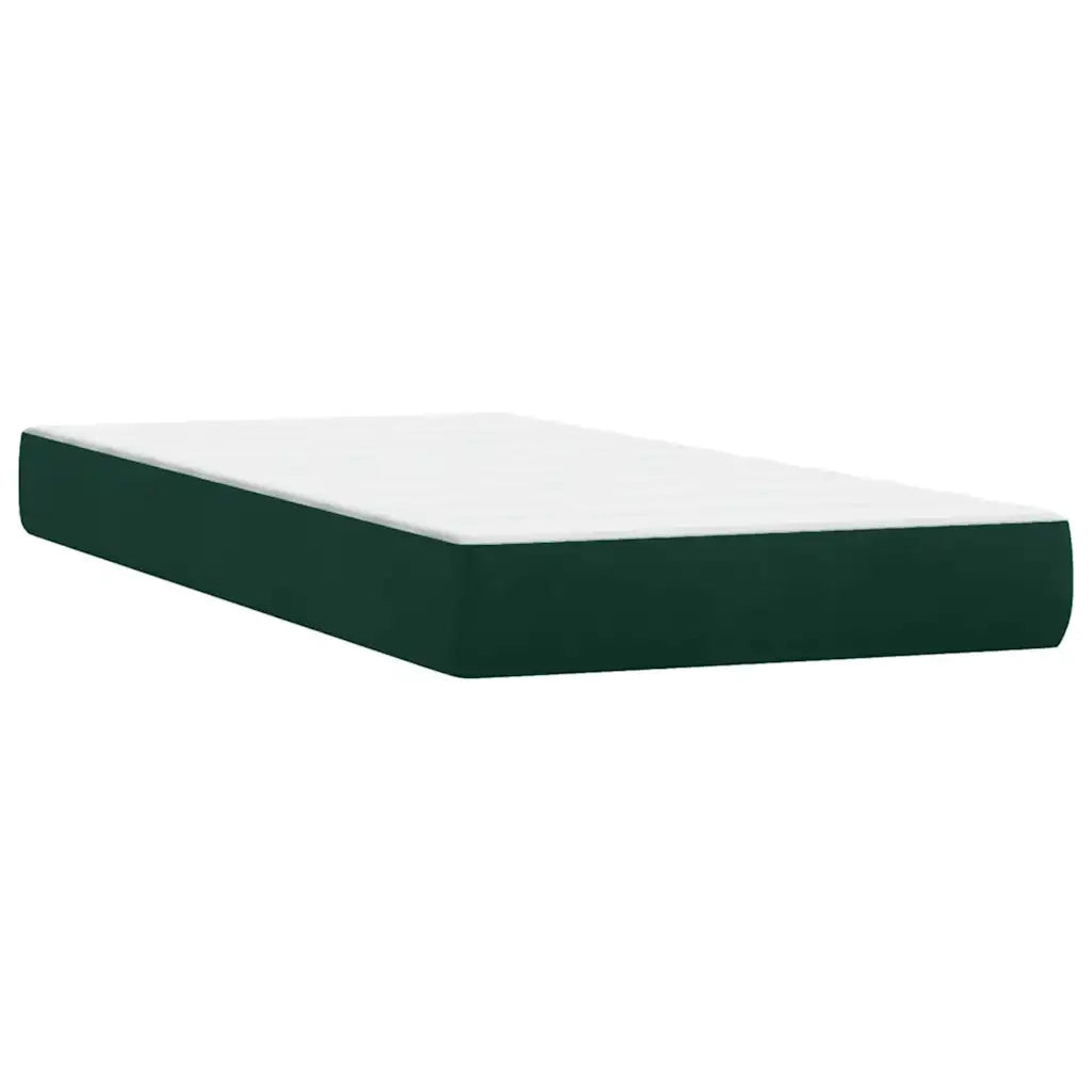 Giroletto a Molle con Materassi Verde Scuro 180x220 cm Velluto 3317580