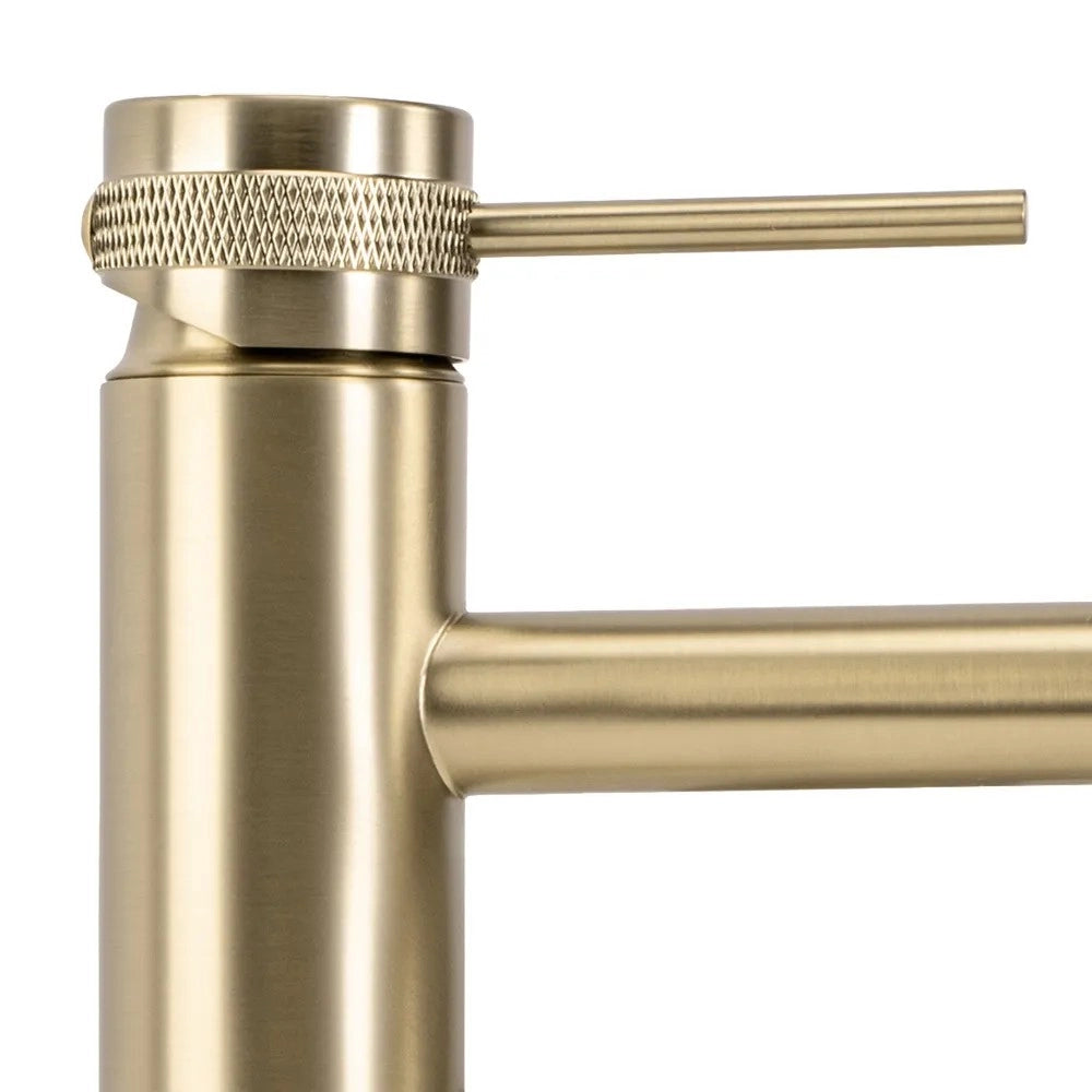 Rubinetto Da Lavabo Rea Lungo Grip Brush Gold High