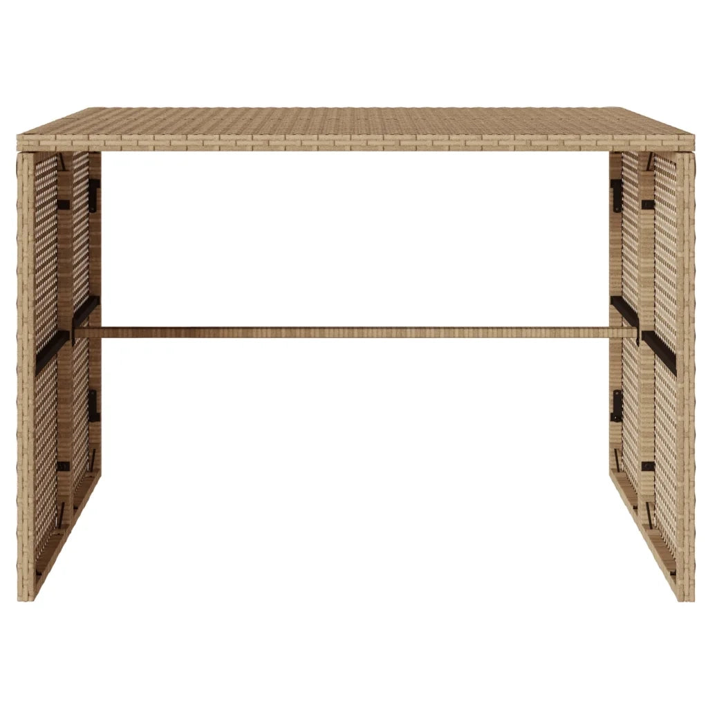 Set da Pranzo da Giardino 3 pz con Cuscini Beige in Polyrattan 4003905