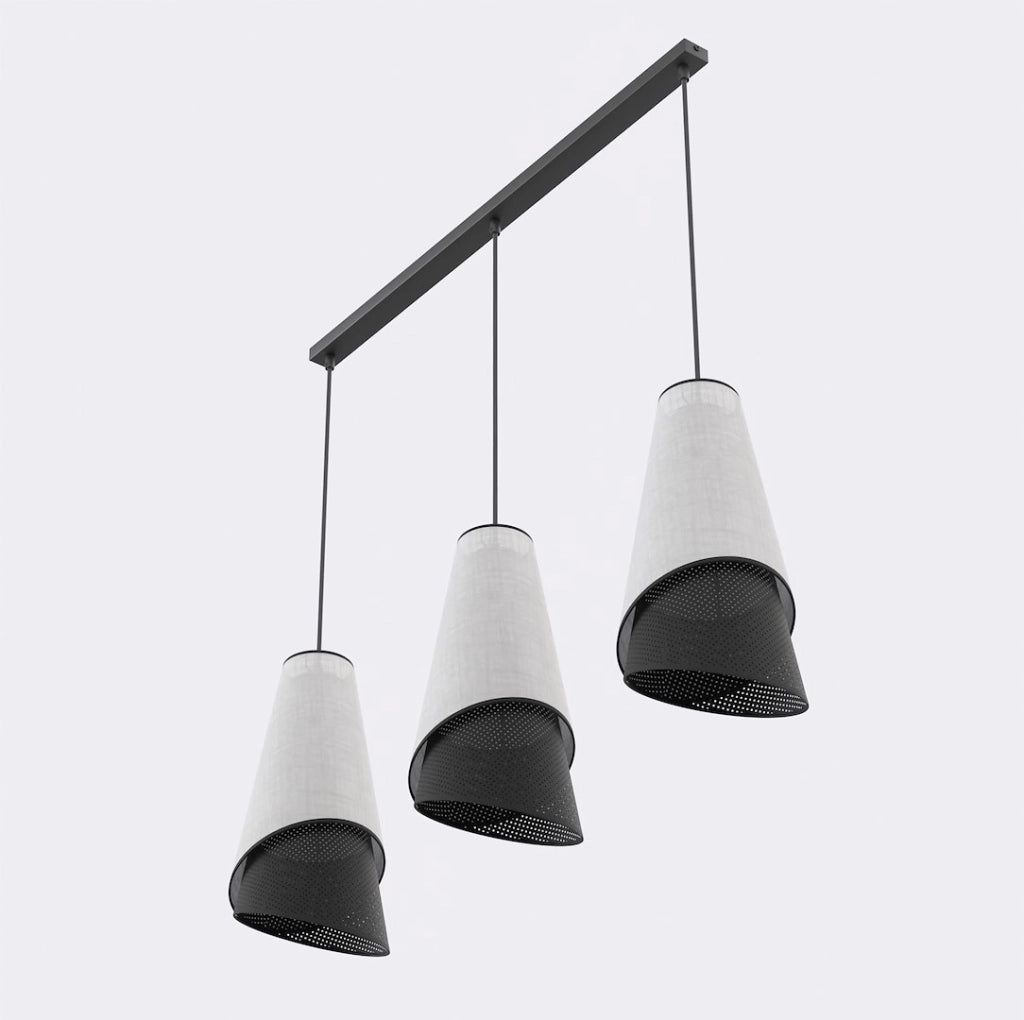 Lampada a sospensione MODA 3xE27 nera Emibig