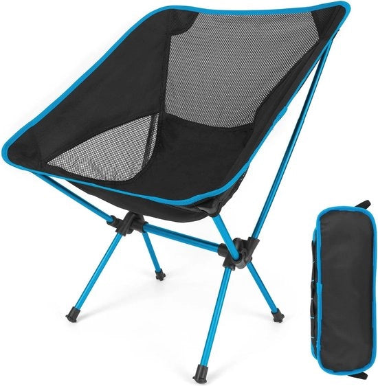 Sedia da Campeggio Opportuna con Tasca Portatile - Ideale per Spiaggia, Escursioni e Barbecue