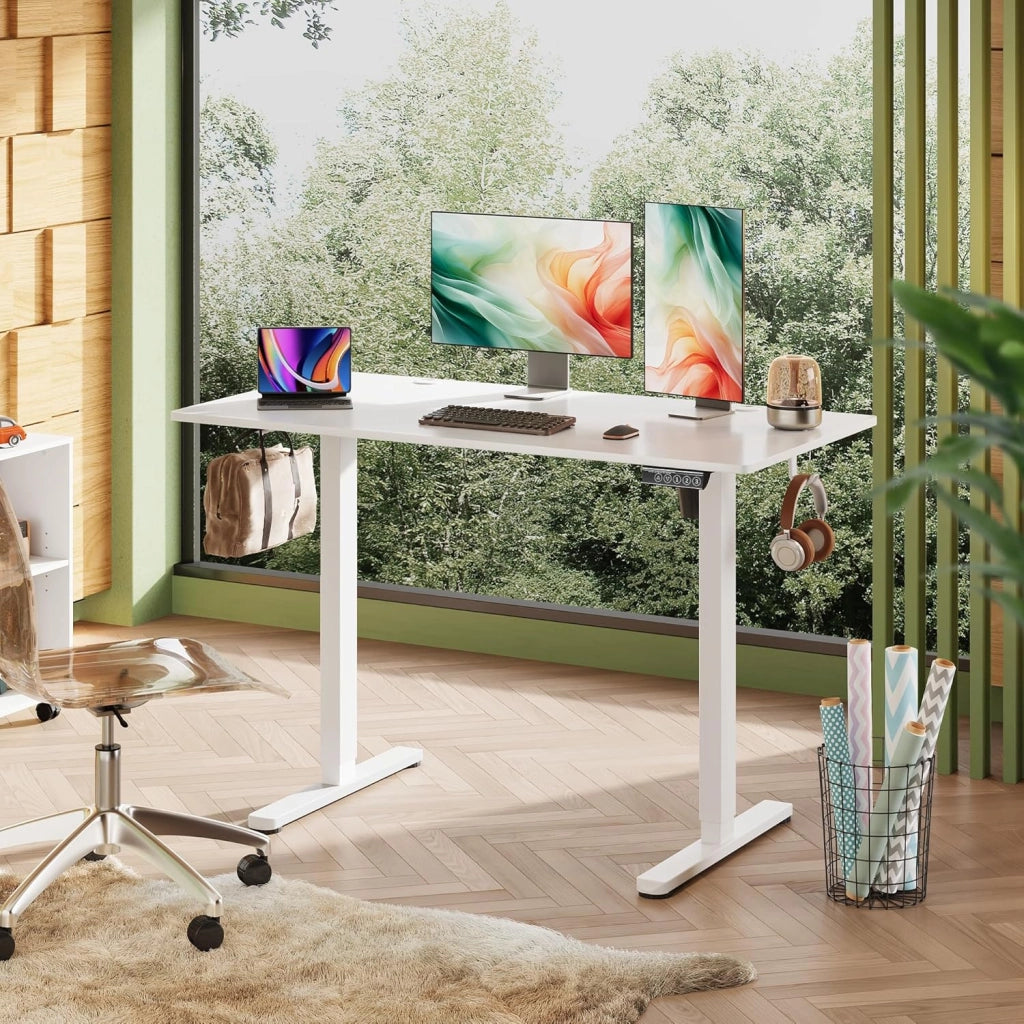 Scrivania regolabile in altezza ¨C Minimal ¨C Bianco 120x60 cm