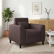 Poltrona Marrone Scuro Tessuto 42042458