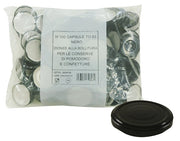 CONFEZIONE DA 100 TAPPI CAPSULA PER CONFETTURA E PASSATE DA 63 MM