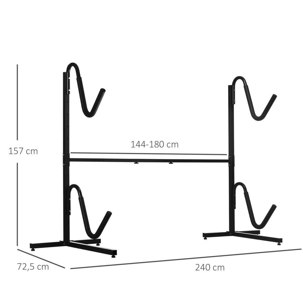 Supporto per Kayak e Paddleboard ¨C Zephmum ¨C Metallico, Regolabile 144-180 cm