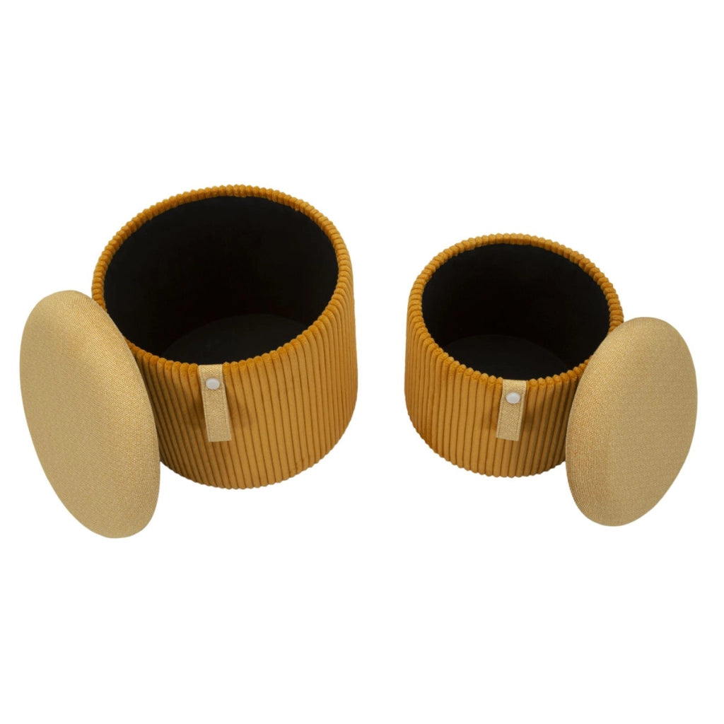 Pouf VKH718, Giallo, MDF, 38x38x38 cm