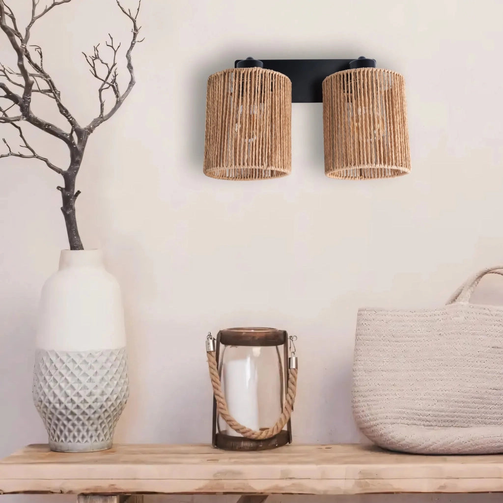 Lampada Da Parete APP1824-2W Nature Black