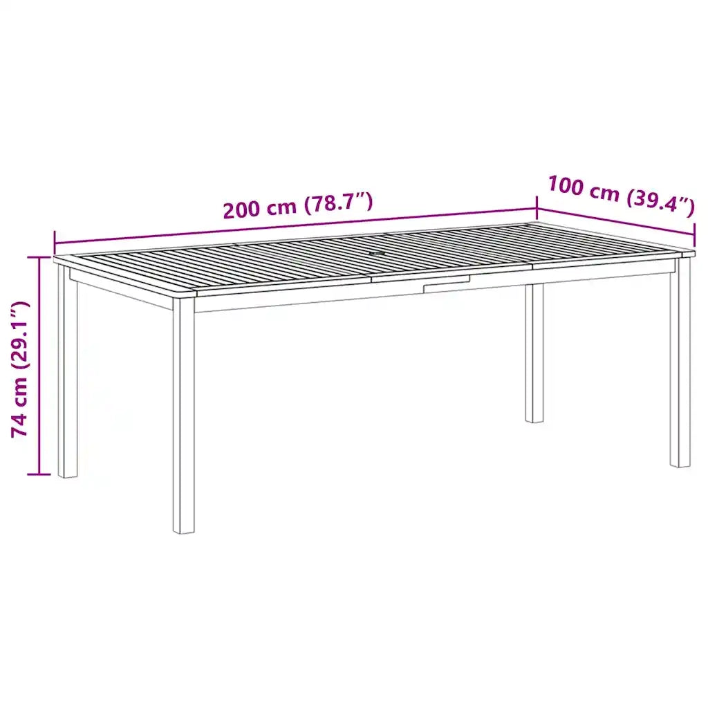 Set da Pranzo da Giardino 7 pz Nero 3067868