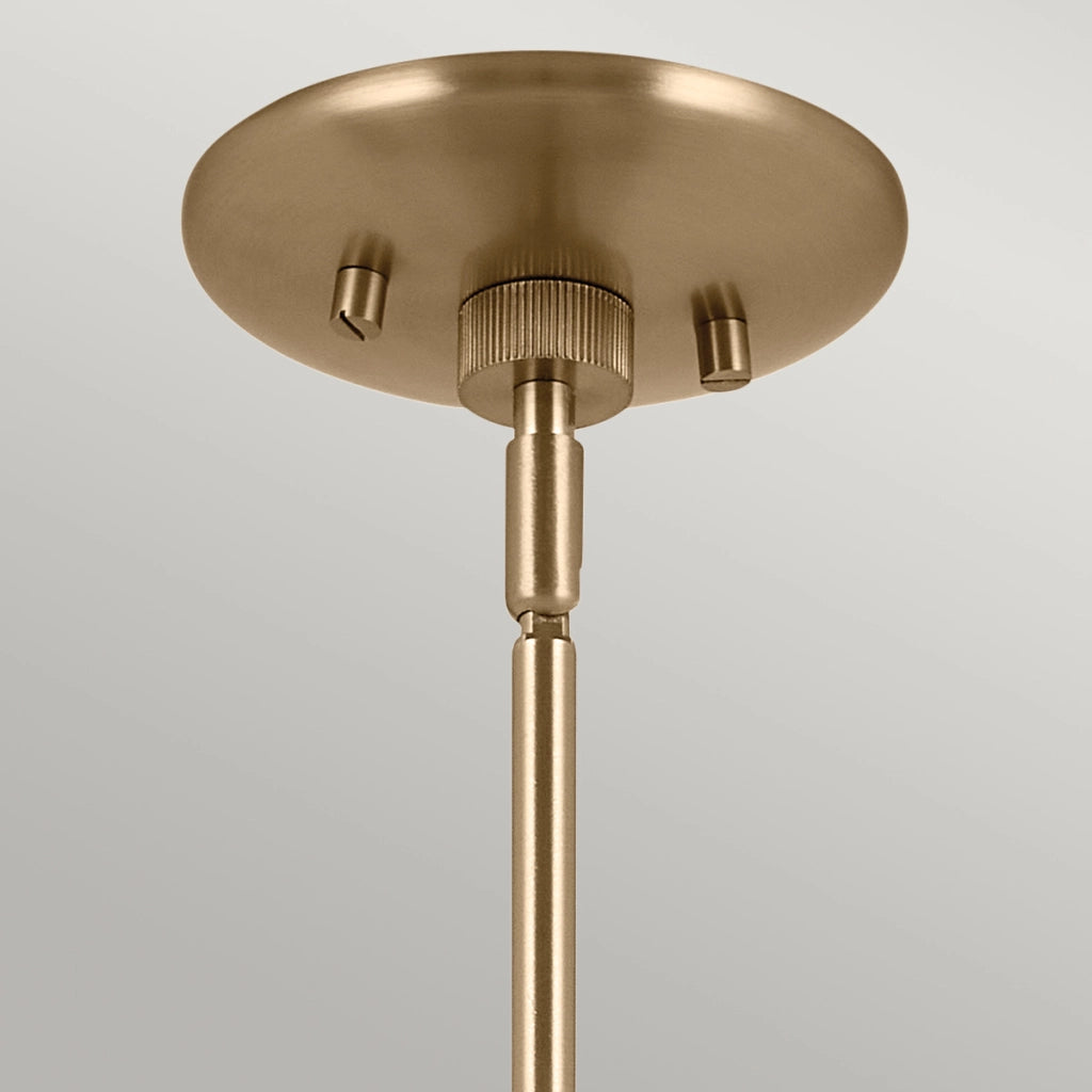 Sospensione Kichler Phix oro/nero con 3 paralumi 6xE27