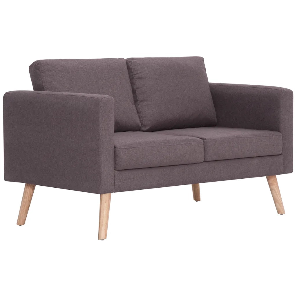 Divano a 2 Posti-Sofa 2 Posti in Tessuto Grigio Talpa